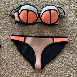 Orange/Gold Triangl Bikini Set